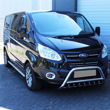 Frontschutzbügel - Ford Transit Custom I (2012-2018) - 70mm ø - mit Kurbelgehäuseschutz