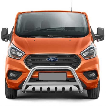 Frontschutzbügel - Ford Transit Custom I (2018-2023) - 70mm ø - mit Unterfahrschutz