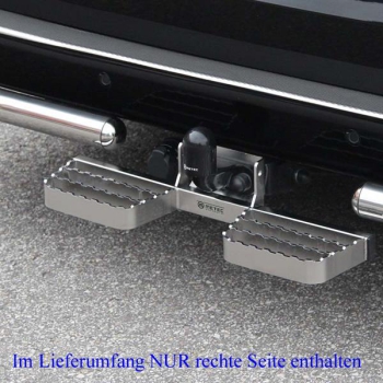 Edelstahltrittstufe - Trittflächenbreite 200mm (rechts oder links)