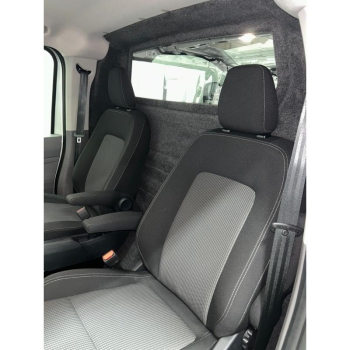 Trennwand B-Säule ABS - Ford Transit Custom II/ VW New Transporter T7 - mit Scheibe, stoffbezogen 
