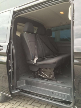 Trennwand C-Säule GfK - Mercedes Vito/ V-Klasse (ab 14-) SDR/ SD2 - mit Scheibe, stoffbez. (agp)