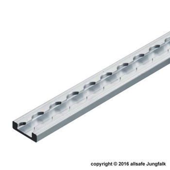 Airlineschiene - eckig - light - 0,75 Meter