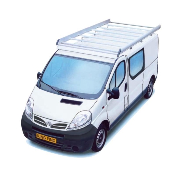 Alu-Dachträger Nissan Primastar/ Opel Vivaro/ Renault Trafic 2001-2014 - L1H1, Heckklappe