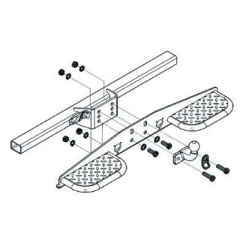 Hecktrittstufe für abnehmbare Anhängerkupplung - AHK