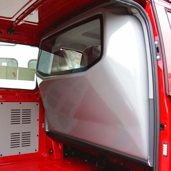 Preview: Trennwand B-Säule GfK - Mercedes Vito (ab 14-) mit Durchlademöglichkeit - mit Scheibe