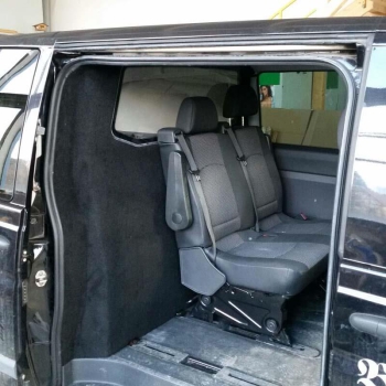 Trennwand C-Säule GfK - Mercedes Vito/ Viano (Kombi m. Papphimmel/ 04-14 ) - ohne Scheibe, stoffbe.