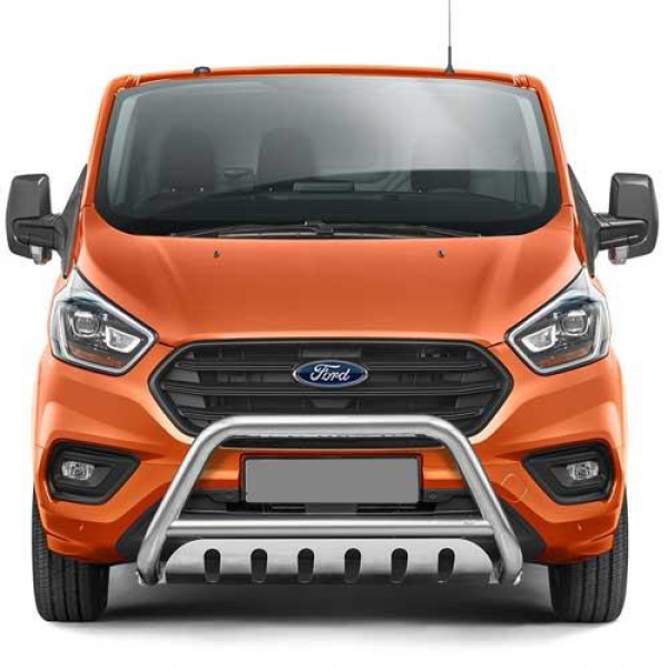 Frontschutzbügel - Ford Transit Custom I (2018-2023) - 70mm ø - mit Unterfahrschutz